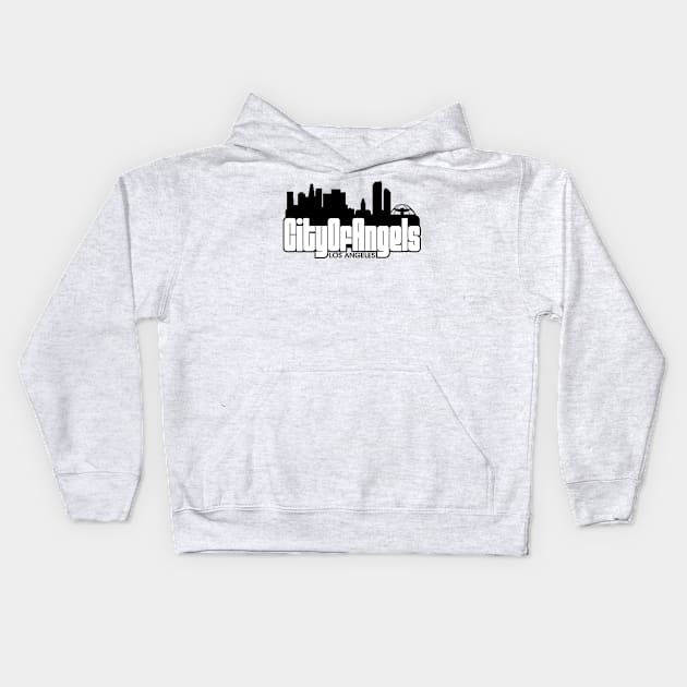 City Of Angels : Los Angeles Kids Hoodie by crony713